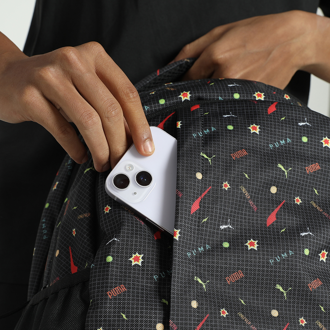 PUMA Unisex Typography Black Backpack